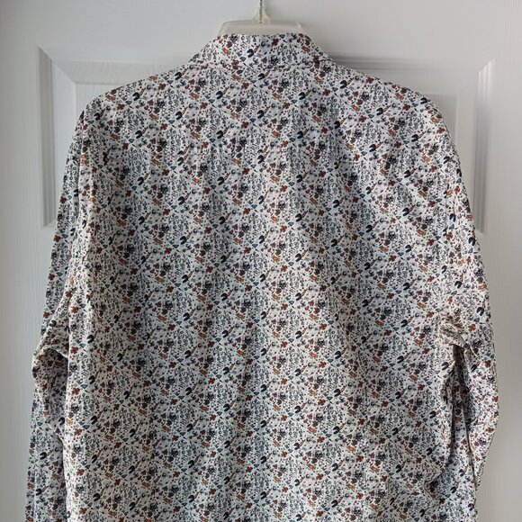 Horst Mens Long Sleeve Dress Shirt Skulls Lightening Gothcore Halloween Size XL - Picture 3 of 9